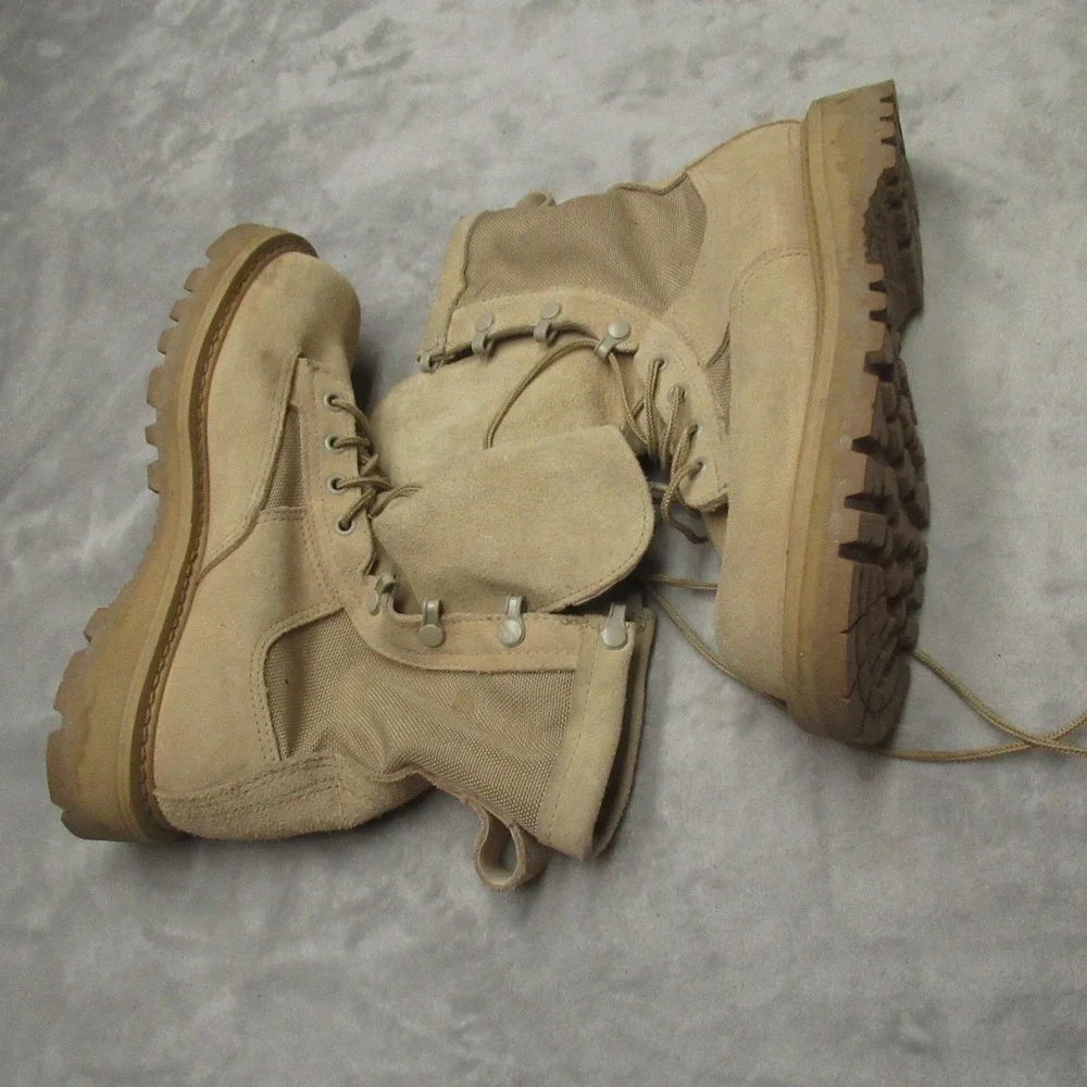 Rocky Combat Boots Mens 5.5 R Tan‎ Suede Gore-Tex Military Tactical Outdoor 790G